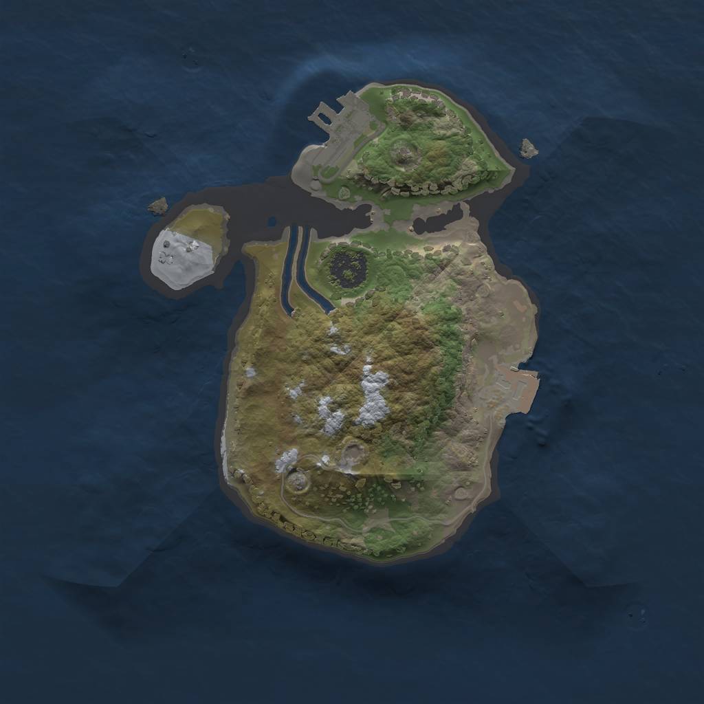 Rust Map: Procedural Map, Size: 1900, Seed: 100, 4 Monuments