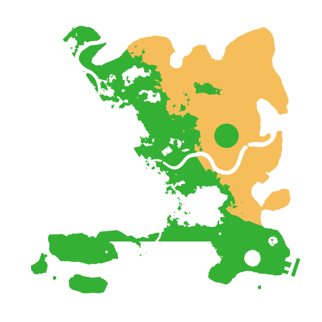 Biome Rust Map: Procedural Map, Size: 3500, Seed: 87409951