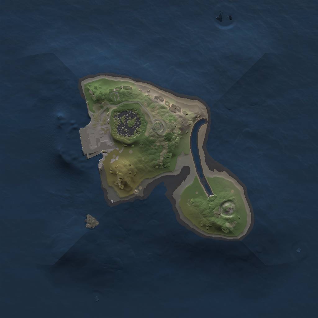 Rust Map: Procedural Map, Size: 1200, Seed: 342436677, 3 Monuments