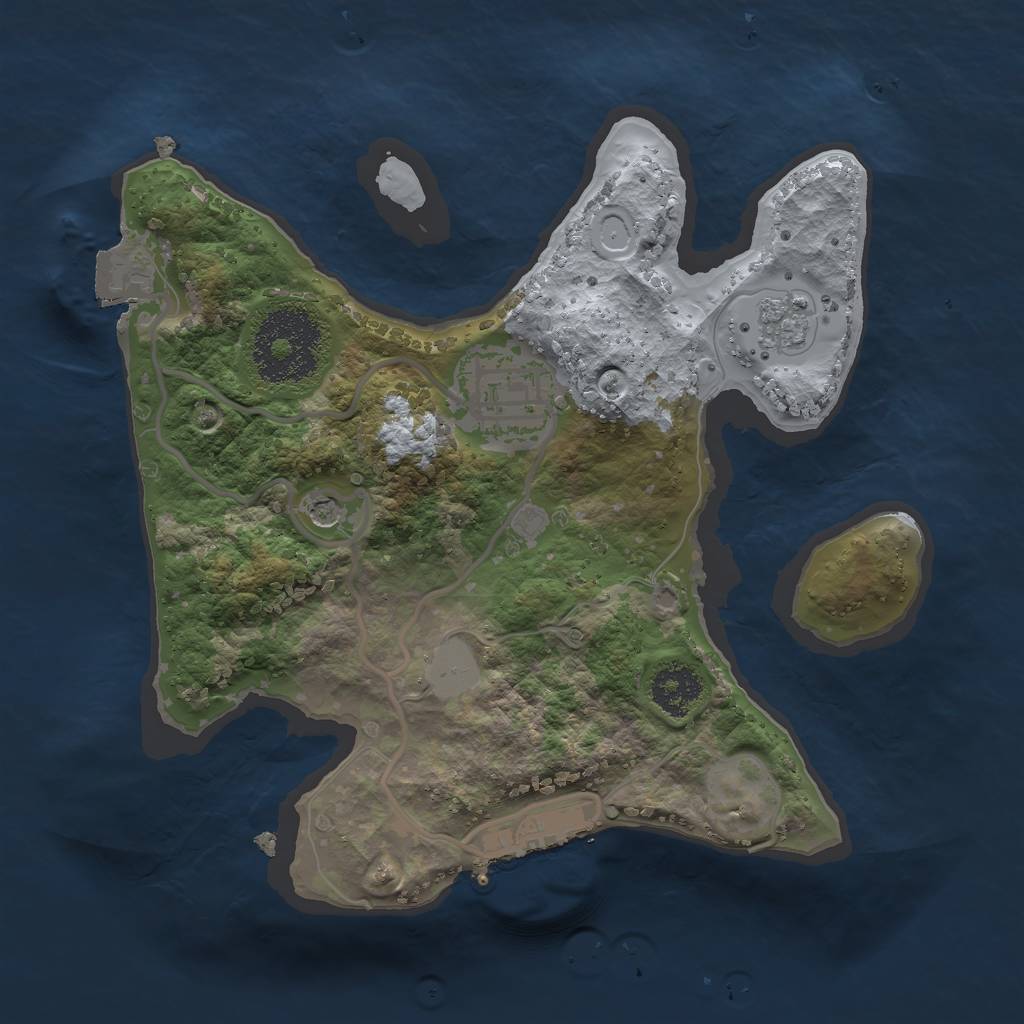 Rust Map: Procedural Map, Size: 2125, Seed: 31051996, 7 Monuments