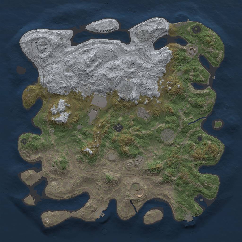 Rust Map: Procedural Map, Size: 4250, Seed: 9208, 17 Monuments