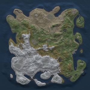 Thumbnail Rust Map: Procedural Map, Size: 4000, Seed: 594607740, 17 Monuments