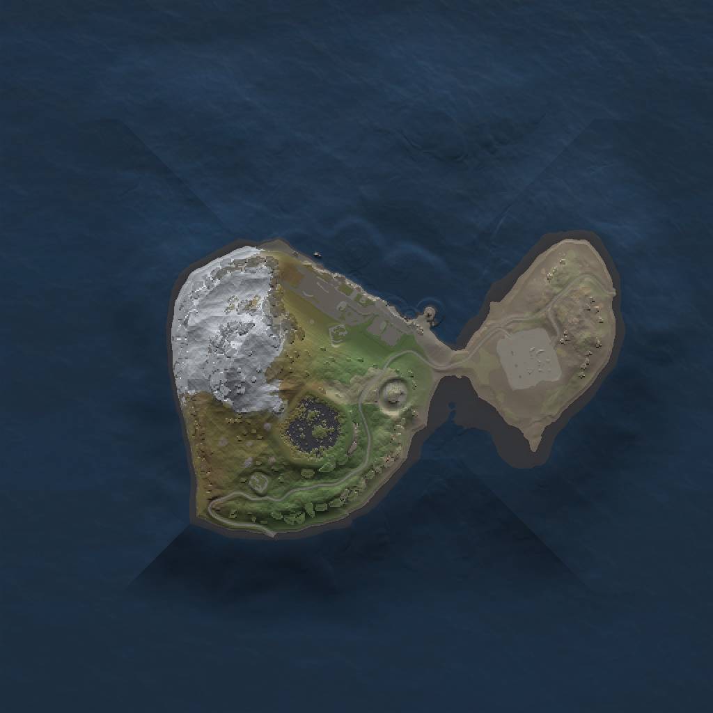 Rust Map: Procedural Map, Size: 1350, Seed: 257182, 4 Monuments