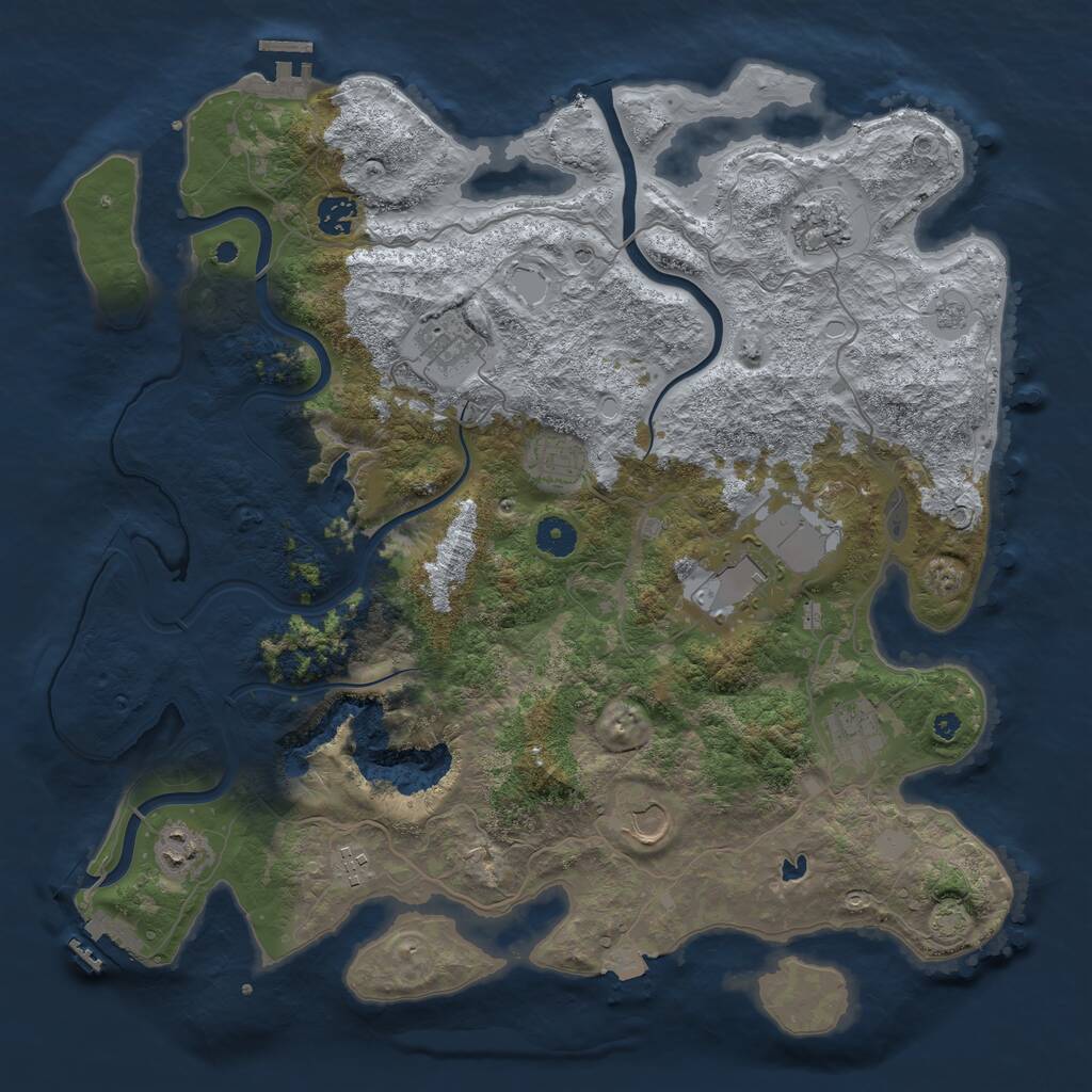 Rust Map: Procedural Map, Size: 4100, Seed: 66848617, 15 Monuments