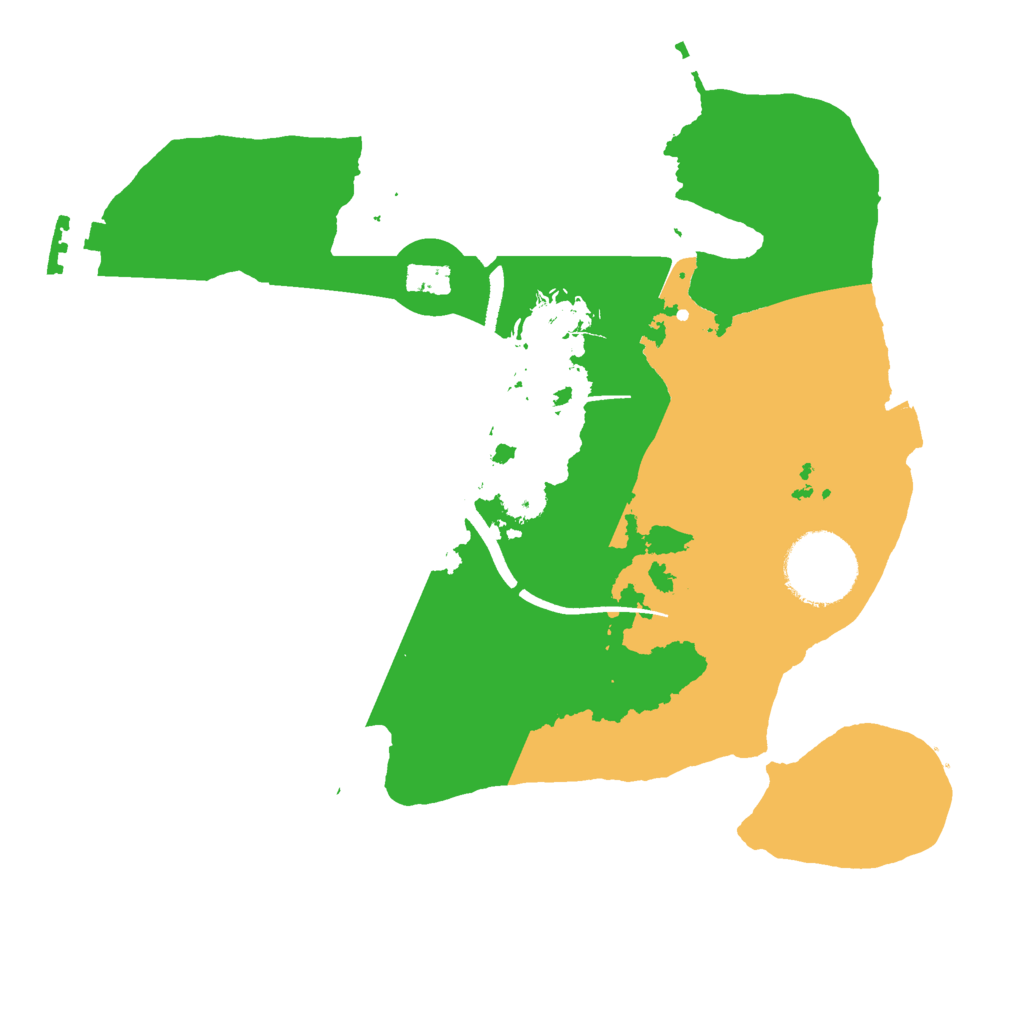 Biome Rust Map: Procedural Map, Size: 2500, Seed: 23549