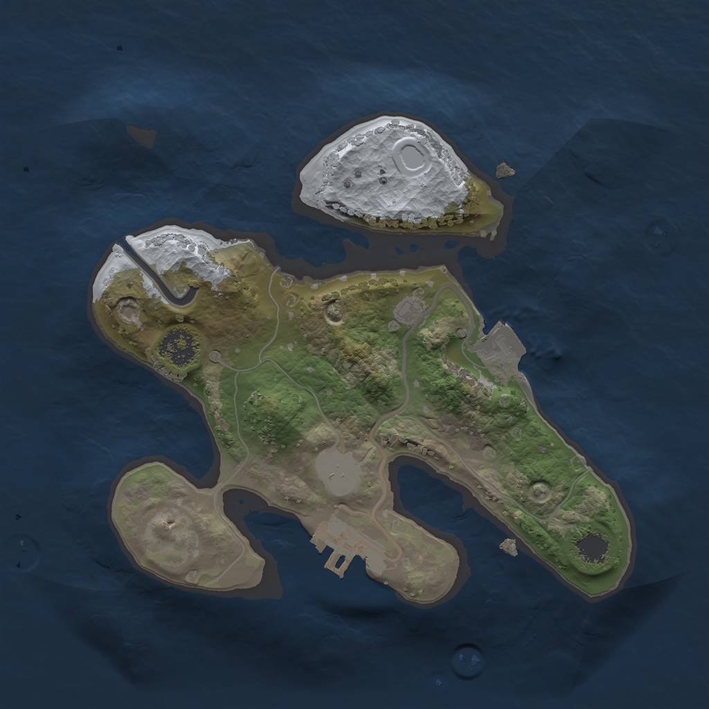 Rust Map: Procedural Map, Size: 2000, Seed: 1313, 4 Monuments