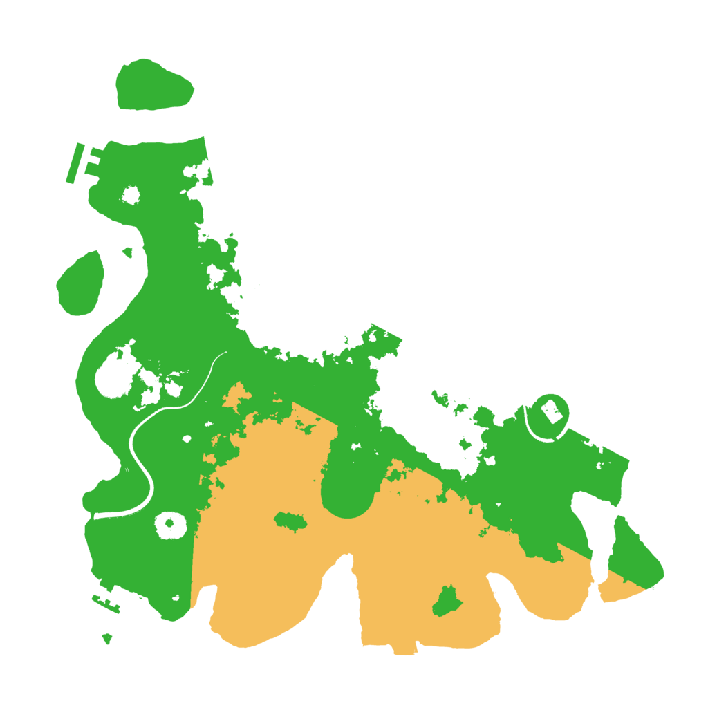 Biome Rust Map: Procedural Map, Size: 3500, Seed: 92458171