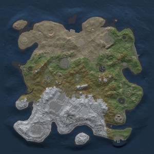 Thumbnail Rust Map: Procedural Map, Size: 3500, Seed: 8234825, 17 Monuments