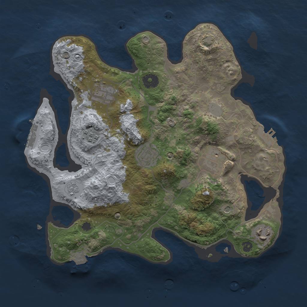 Rust Map: Procedural Map, Size: 3000, Seed: 1489125, 13 Monuments