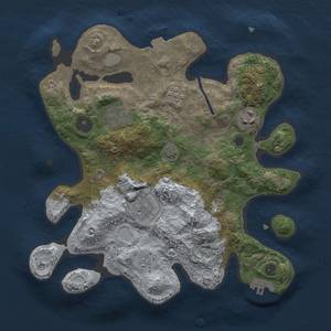 Thumbnail Rust Map: Procedural Map, Size: 3000, Seed: 6267221, 11 Monuments