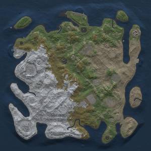 Thumbnail Rust Map: Procedural Map, Size: 4000, Seed: 173094858, 17 Monuments