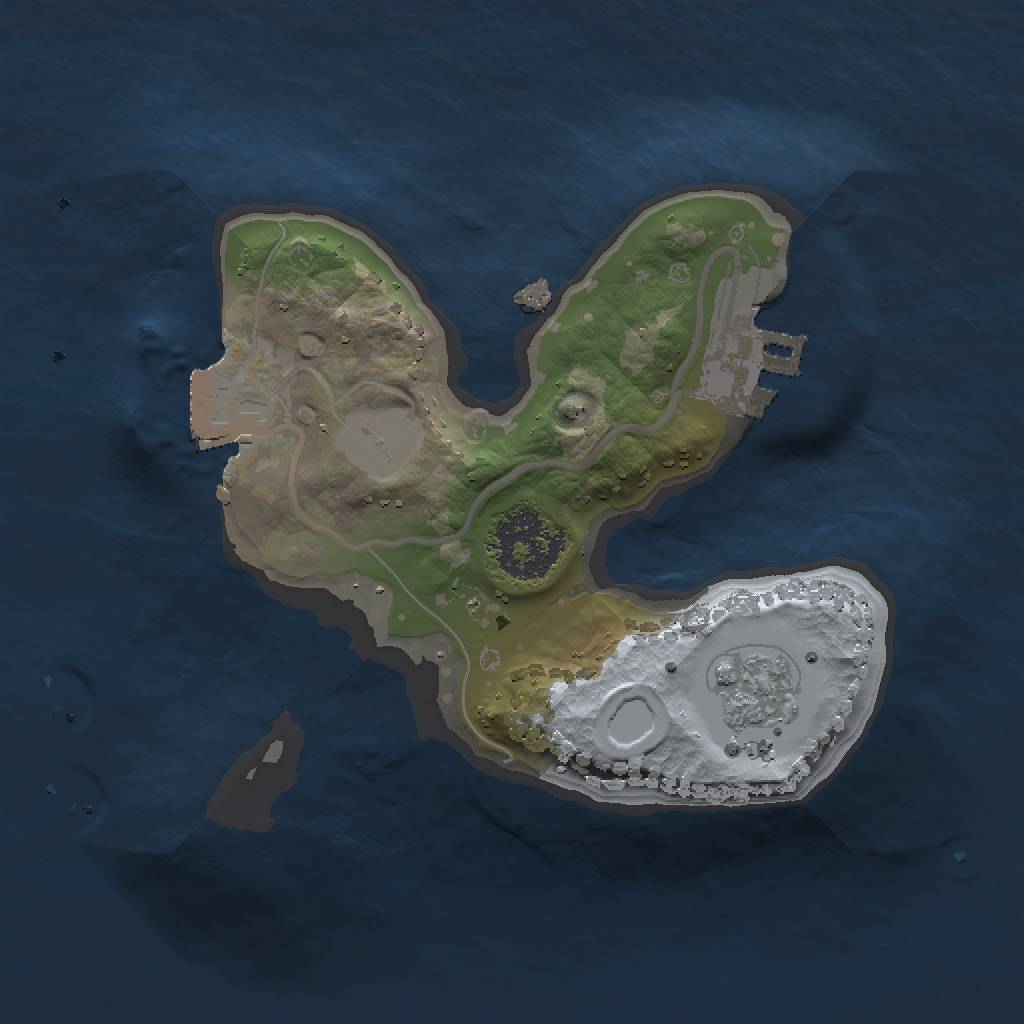 Rust Map: Procedural Map, Size: 1500, Seed: 216516591, 5 Monuments