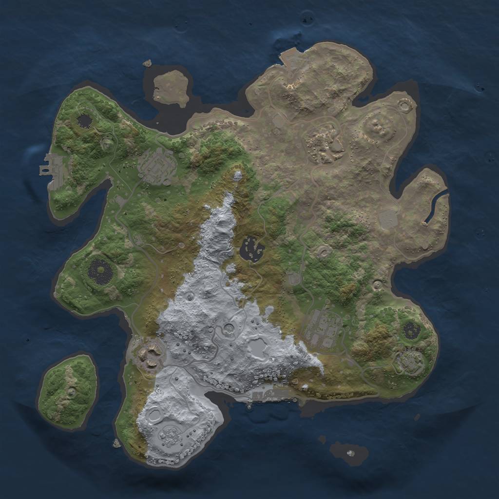 Rust Map: Procedural Map, Size: 3000, Seed: 234479862, 13 Monuments