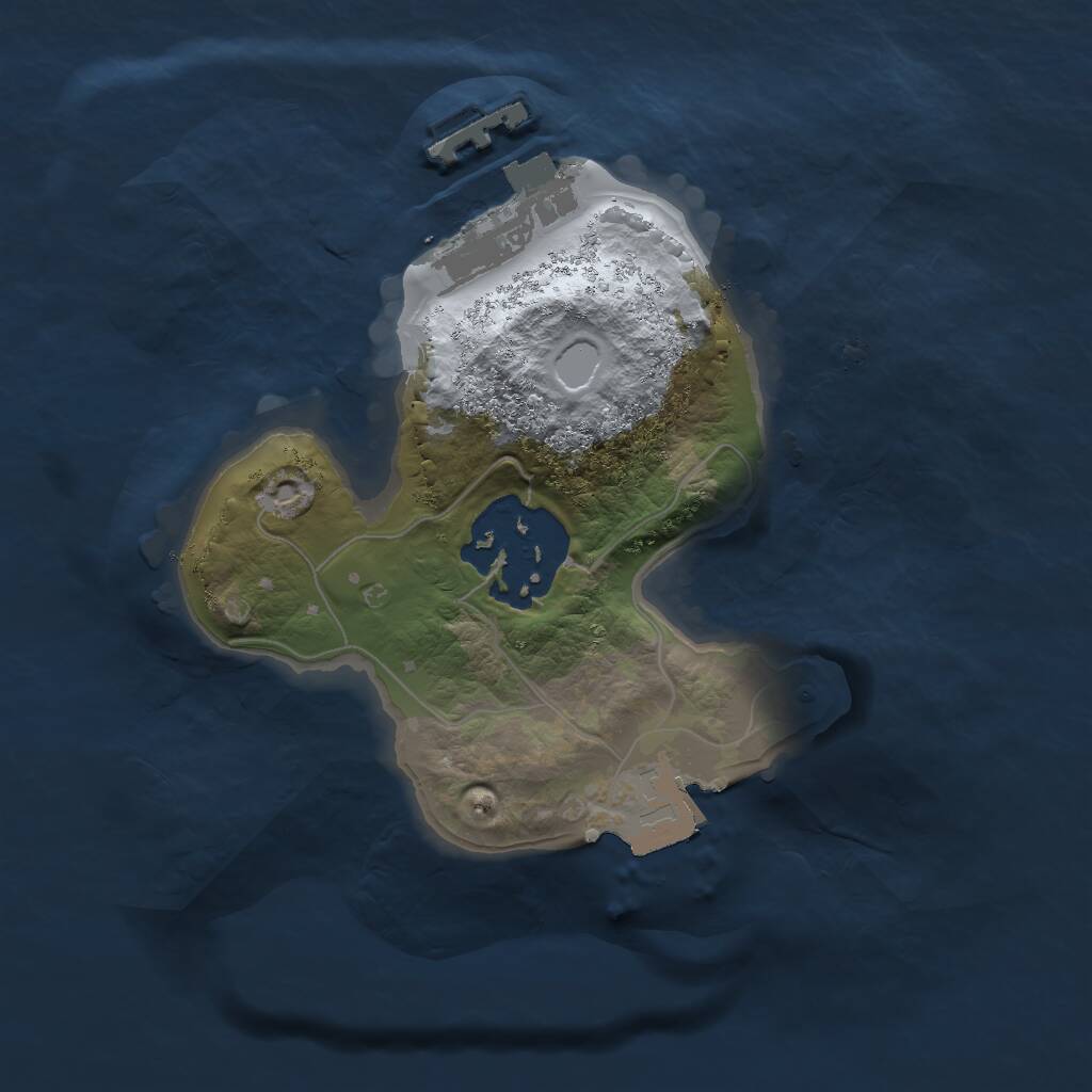 Rust Map: Procedural Map, Size: 1600, Seed: 146734997, 3 Monuments