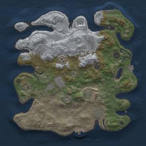 Thumbnail Rust Map: Procedural Map, Size: 3500, Seed: 1028824215, 18 Monuments