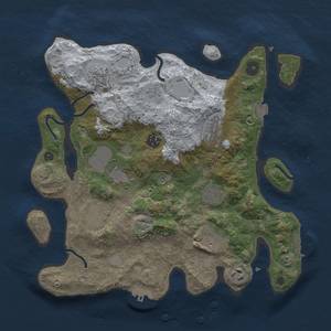 Thumbnail Rust Map: Procedural Map, Size: 3500, Seed: 145009, 16 Monuments