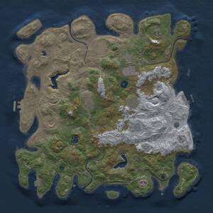 Thumbnail Rust Map: Procedural Map, Size: 4250, Seed: 1776408268, 16 Monuments