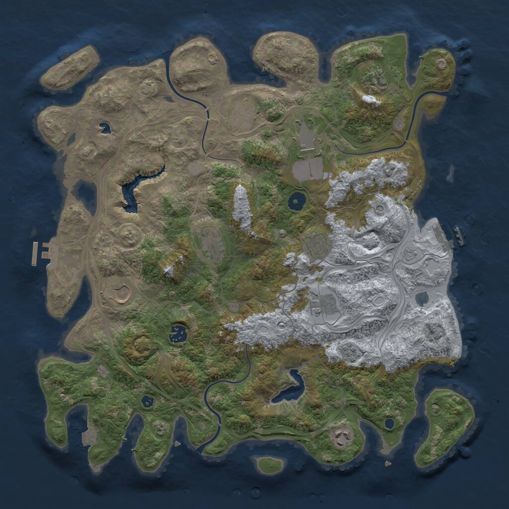 Rust Map: Procedural Map, Size: 4250, Seed: 1776408268, 16 Monuments