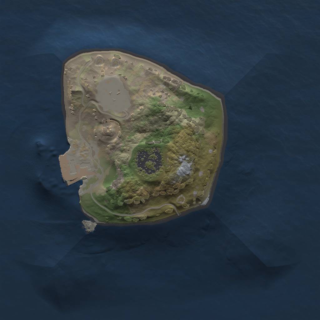 Rust Map: Procedural Map, Size: 1200, Seed: 34, 3 Monuments