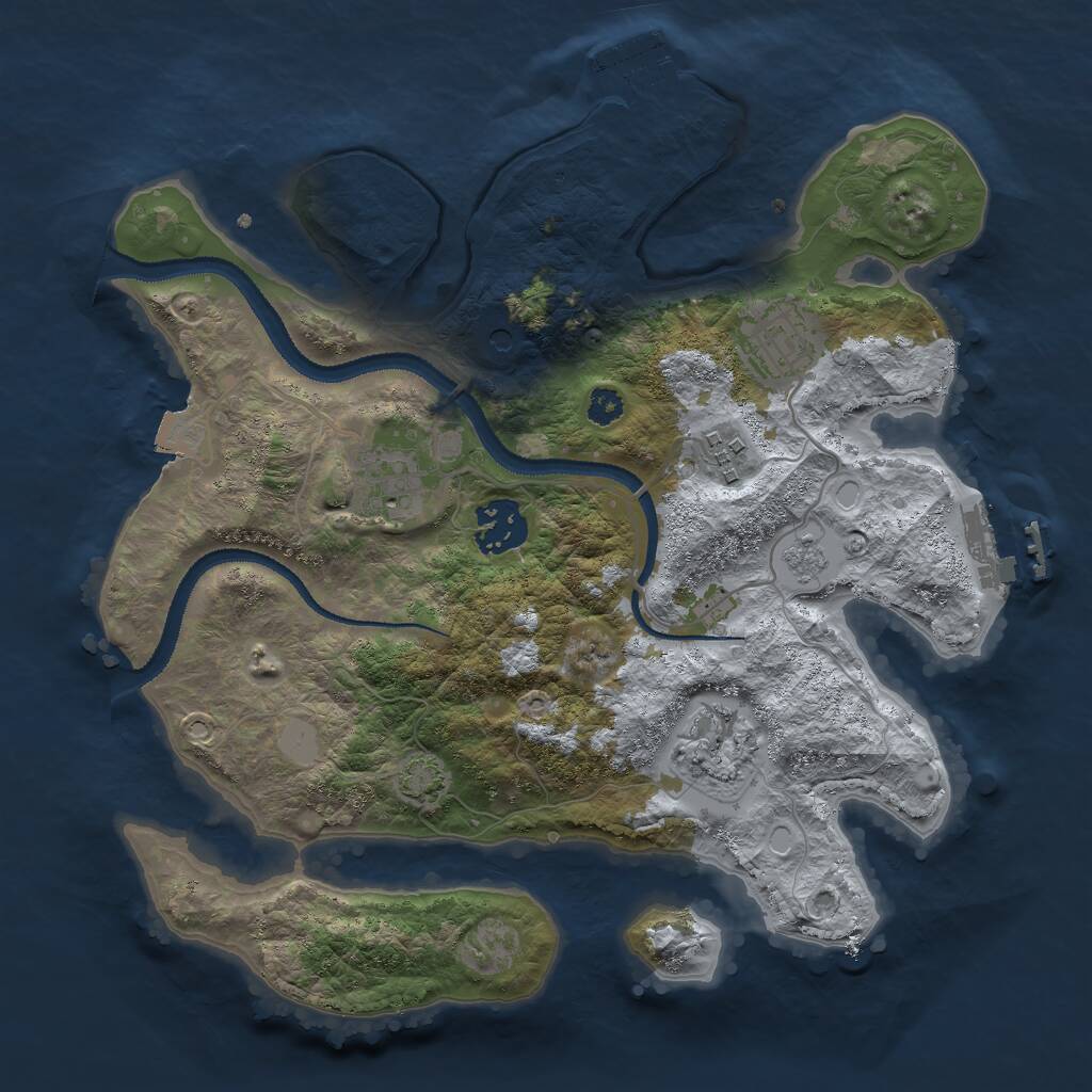 Rust Map: Procedural Map, Size: 3000, Seed: 10996154, 11 Monuments