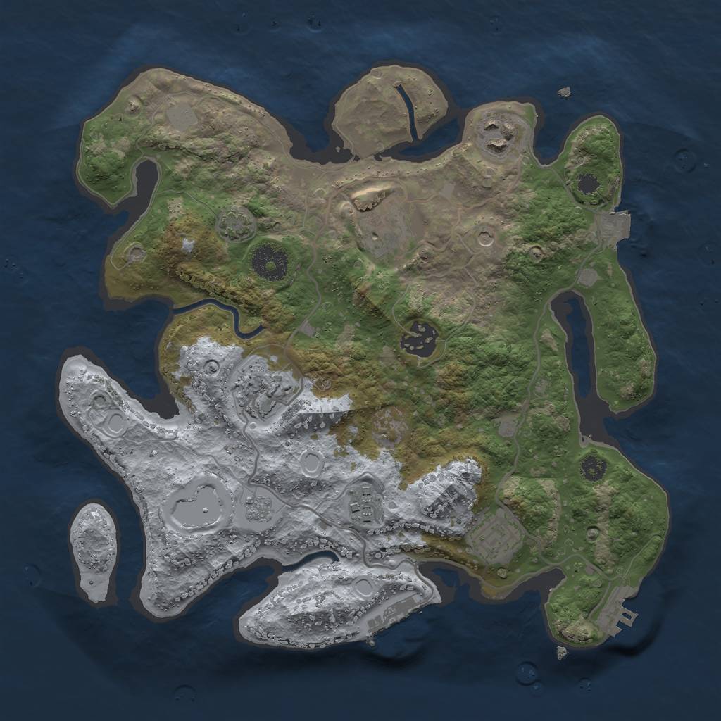 Rust Map: Procedural Map, Size: 3000, Seed: 564553484, 14 Monuments