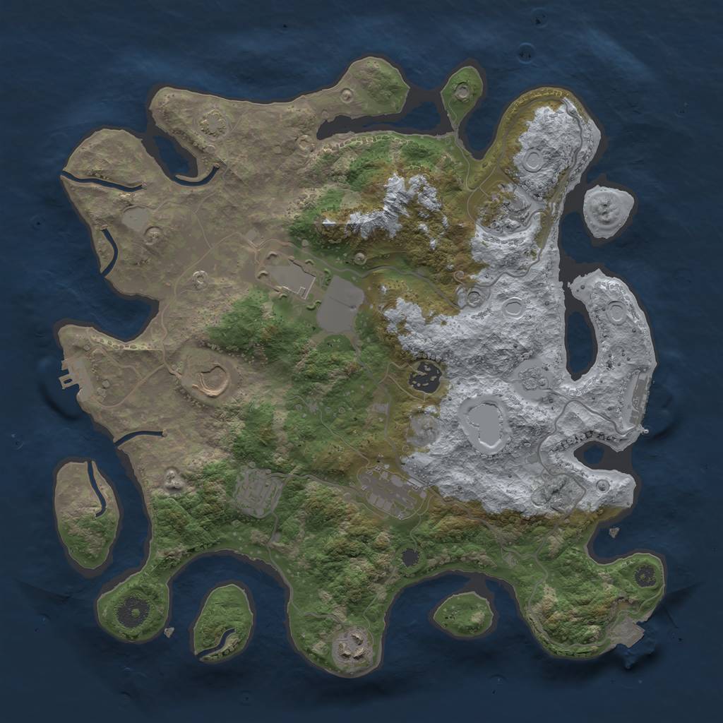 Rust Map: Procedural Map, Size: 3500, Seed: 152210821, 15 Monuments