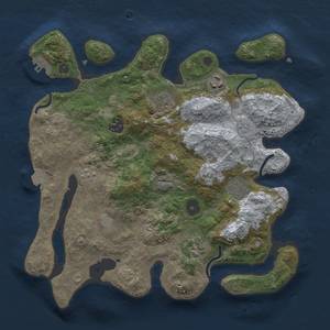 Thumbnail Rust Map: Procedural Map, Size: 3300, Seed: 315717109, 13 Monuments