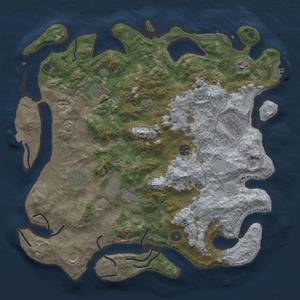 Thumbnail Rust Map: Procedural Map, Size: 4200, Seed: 2074460, 16 Monuments