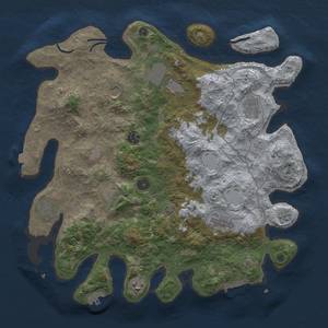 Thumbnail Rust Map: Procedural Map, Size: 4000, Seed: 2019038301, 17 Monuments