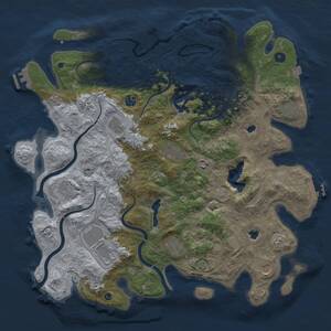 Thumbnail Rust Map: Procedural Map, Size: 4500, Seed: 23456, 16 Monuments