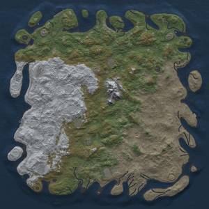 Thumbnail Rust Map: Procedural Map, Size: 6000, Seed: 256854, 19 Monuments