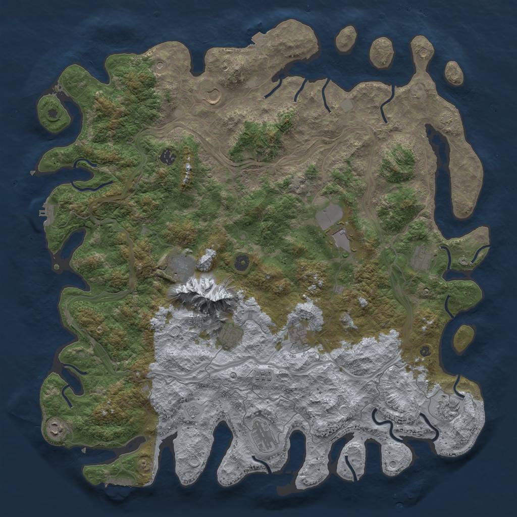 Rust Map: Procedural Map, Size: 5000, Seed: 2111969420, 19 Monuments