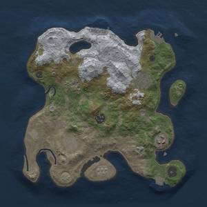 Thumbnail Rust Map: Procedural Map, Size: 3000, Seed: 12047, 14 Monuments