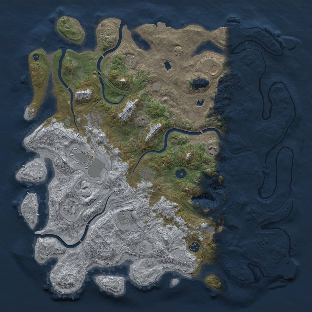 Rust Map: Procedural Map, Size: 4500, Seed: 218770724, 15 Monuments