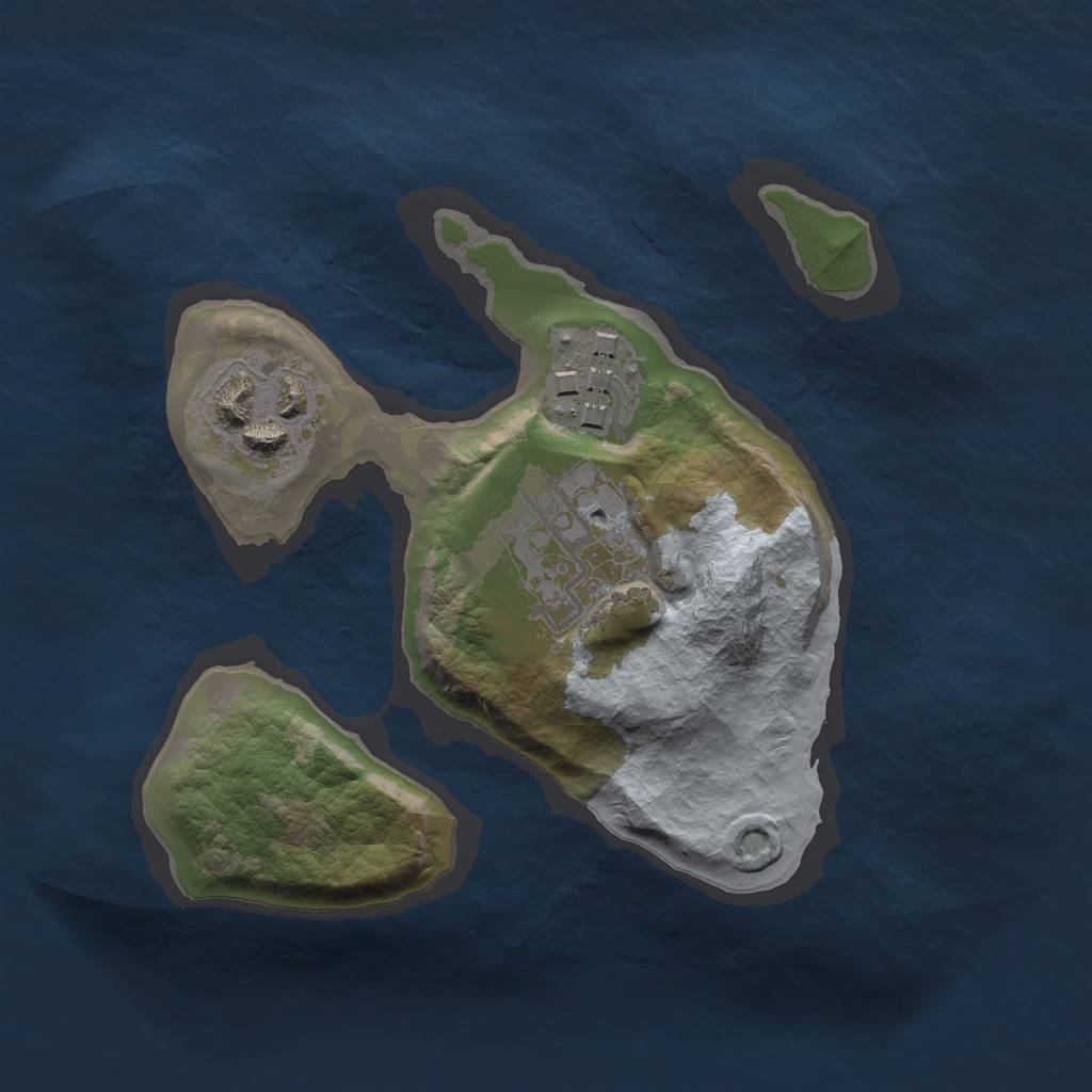 Rust Map: Barren, Size: 1700, Seed: 142342516, 5 Monuments