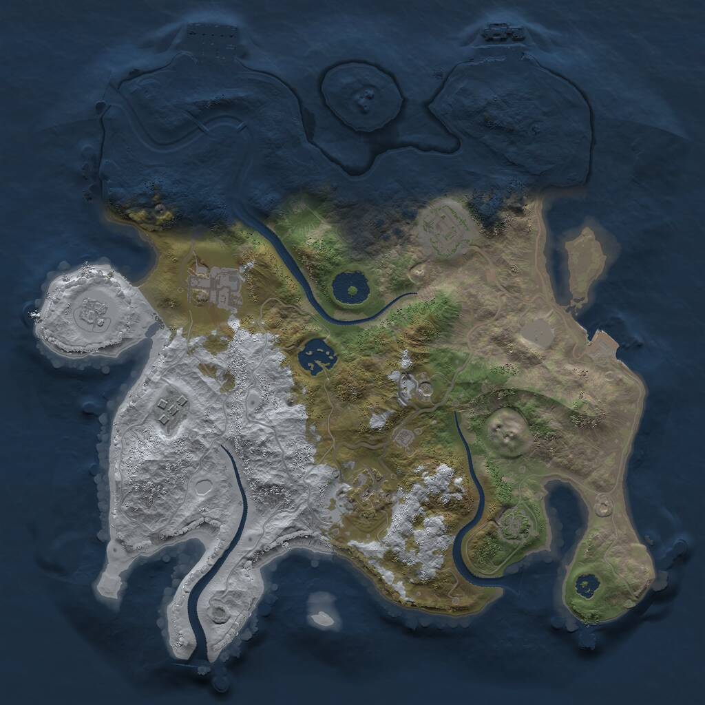 Rust Map: Procedural Map, Size: 3000, Seed: 60688626, 11 Monuments
