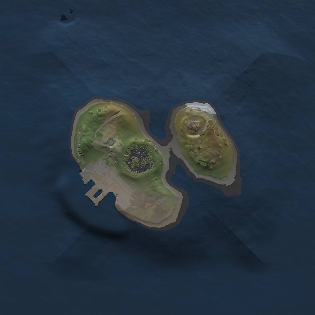 Rust Map: Procedural Map, Size: 1200, Seed: 1707037634, 4 Monuments