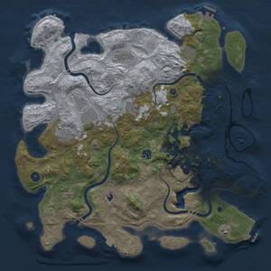 Thumbnail Rust Map: Procedural Map, Size: 4250, Seed: 1109887202, 16 Monuments