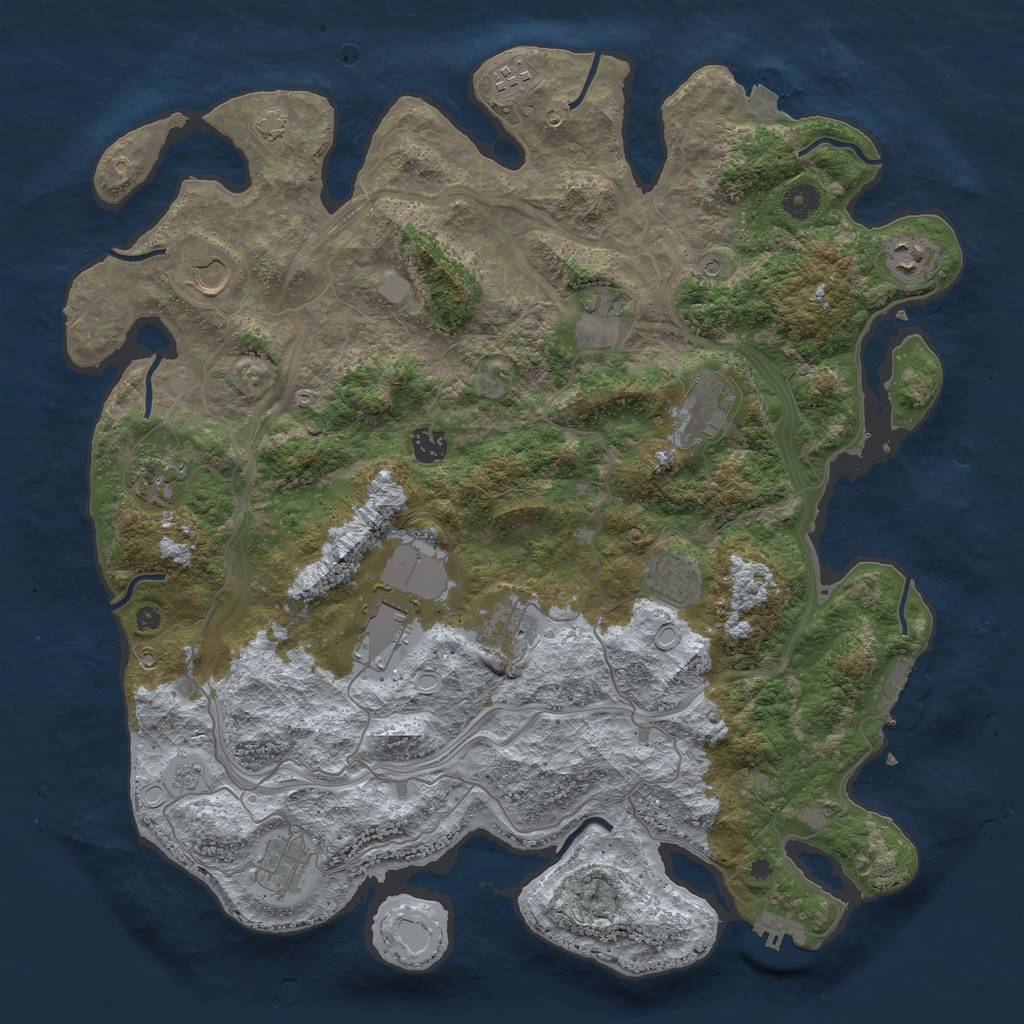 Rust Map: Procedural Map, Size: 4250, Seed: 1669683160, 19 Monuments