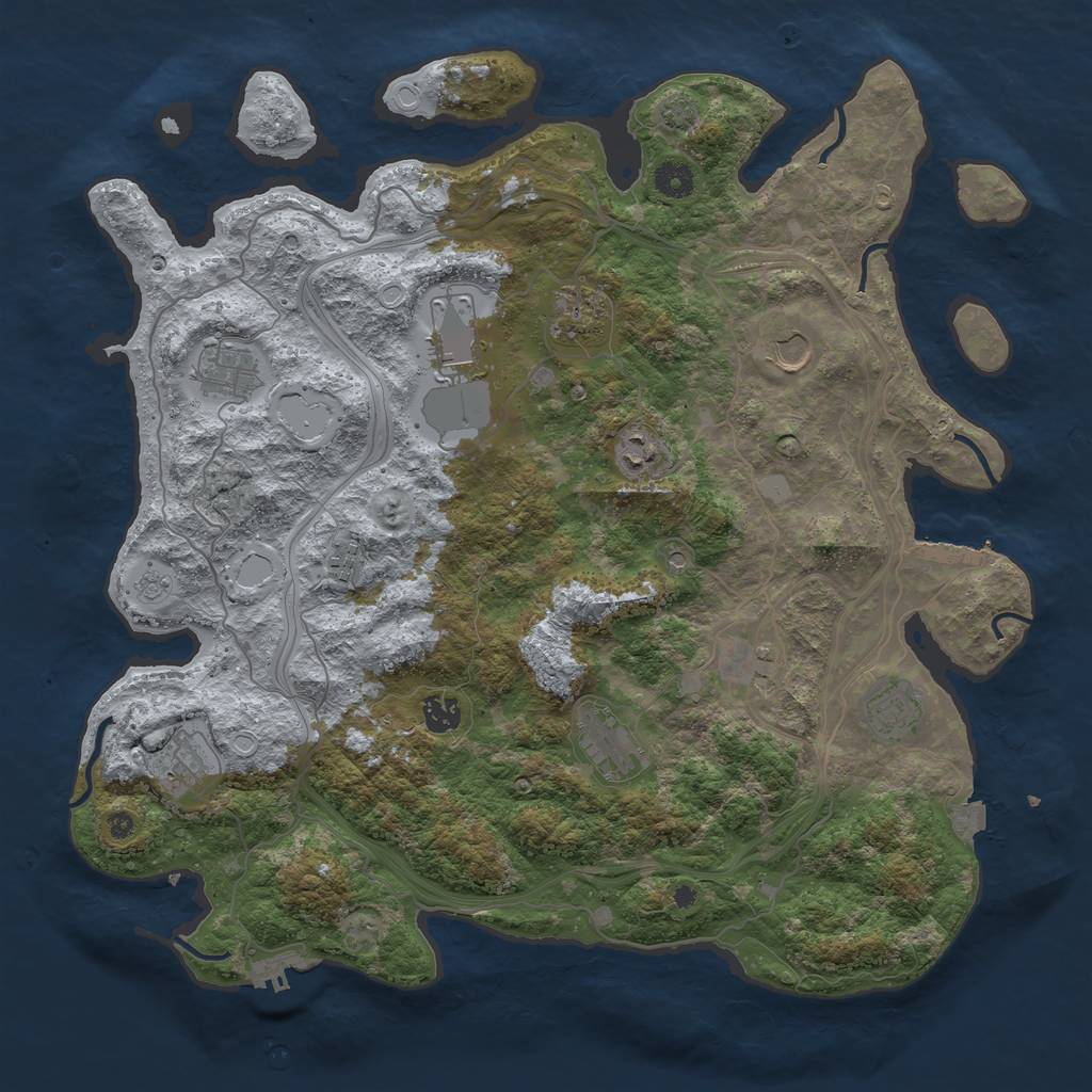 Rust Map: Procedural Map, Size: 4250, Seed: 29163402, 19 Monuments