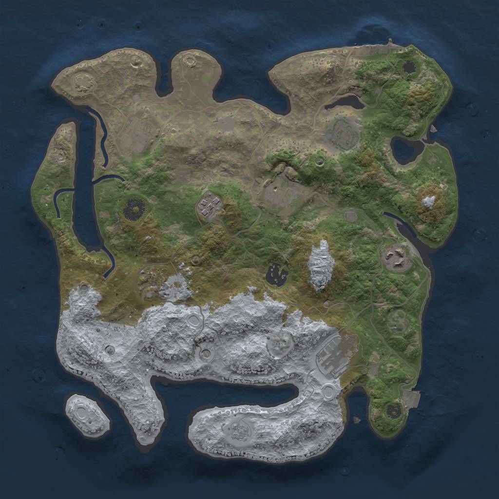 Rust Map: Procedural Map, Size: 3400, Seed: 61604564, 15 Monuments