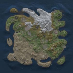 Thumbnail Rust Map: Procedural Map, Size: 3500, Seed: 210823868, 16 Monuments