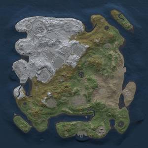 Thumbnail Rust Map: Procedural Map, Size: 3500, Seed: 346735994, 17 Monuments