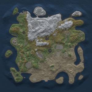 Thumbnail Rust Map: Procedural Map, Size: 3500, Seed: 2071754586, 17 Monuments