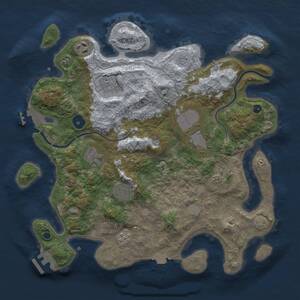 Thumbnail Rust Map: Procedural Map, Size: 3500, Seed: 2071754586, 13 Monuments