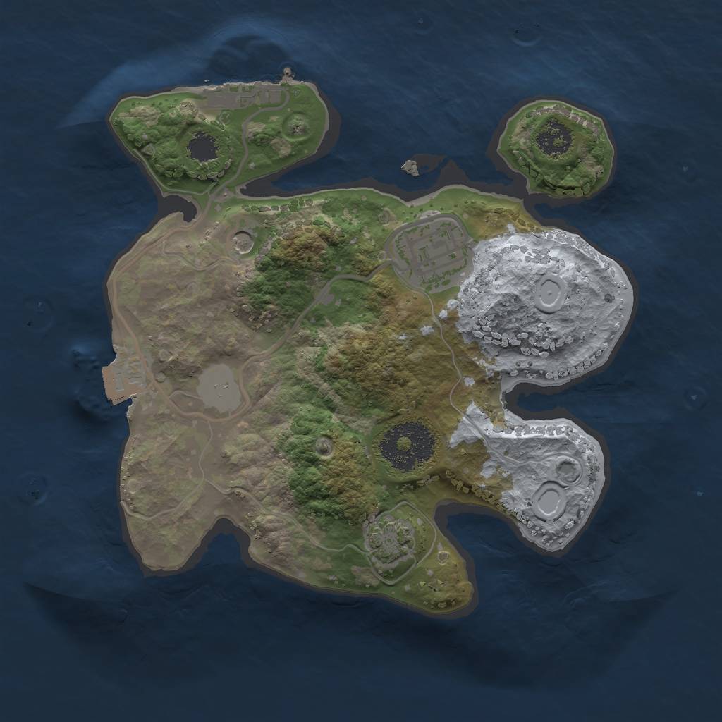Rust Map: Procedural Map, Size: 2125, Seed: 156547, 7 Monuments