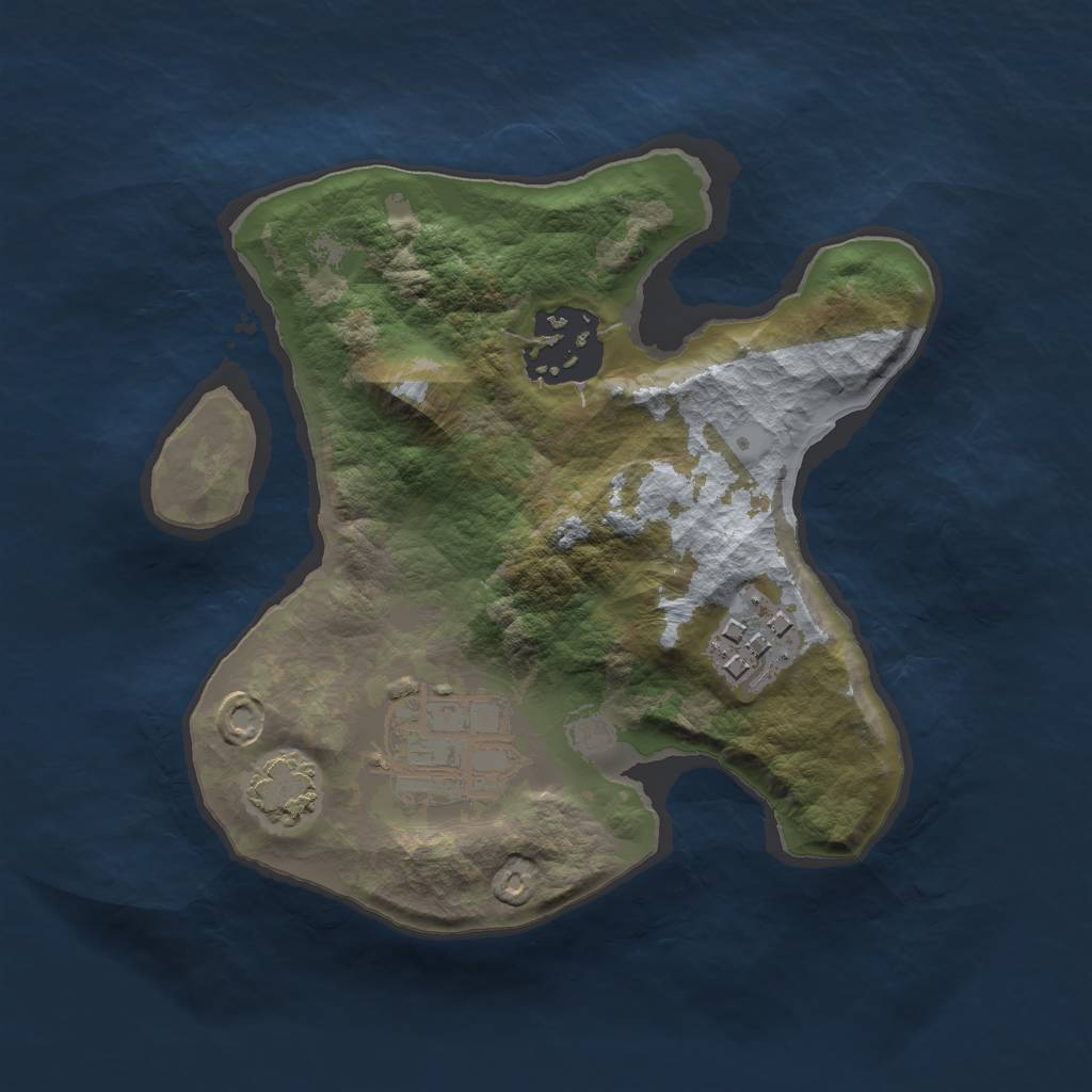 Rust Map: Barren, Size: 2000, Seed: 88556, 6 Monuments