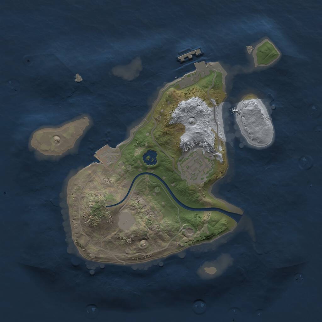 Rust Map: Procedural Map, Size: 2125, Seed: 1337, 3 Monuments