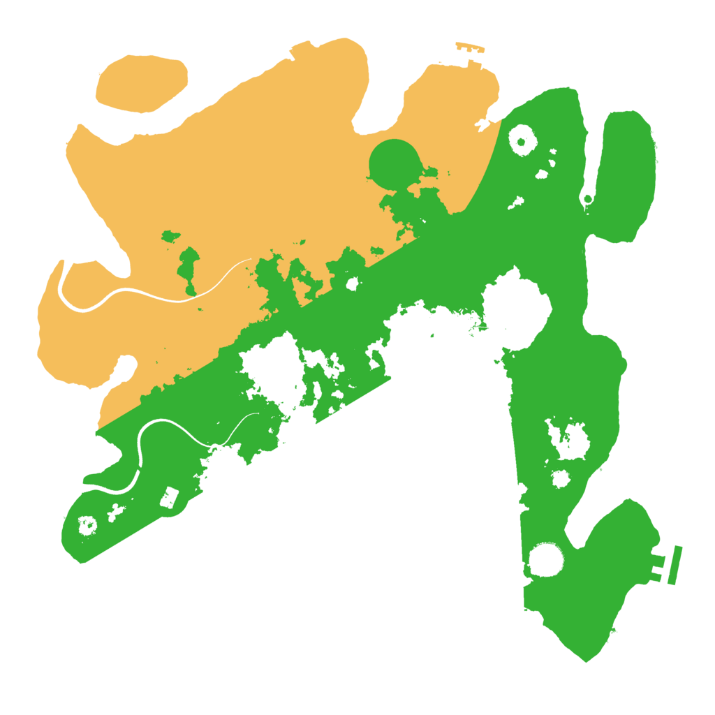 Biome Rust Map: Procedural Map, Size: 3700, Seed: 35384027