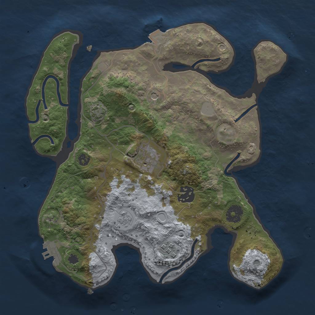 Rust Map: Procedural Map, Size: 2700, Seed: 924535884, 10 Monuments